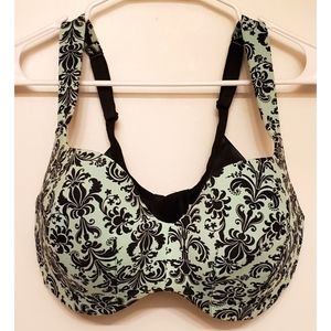 NEW Cacique 40DD Mint & Black Balconette Bra